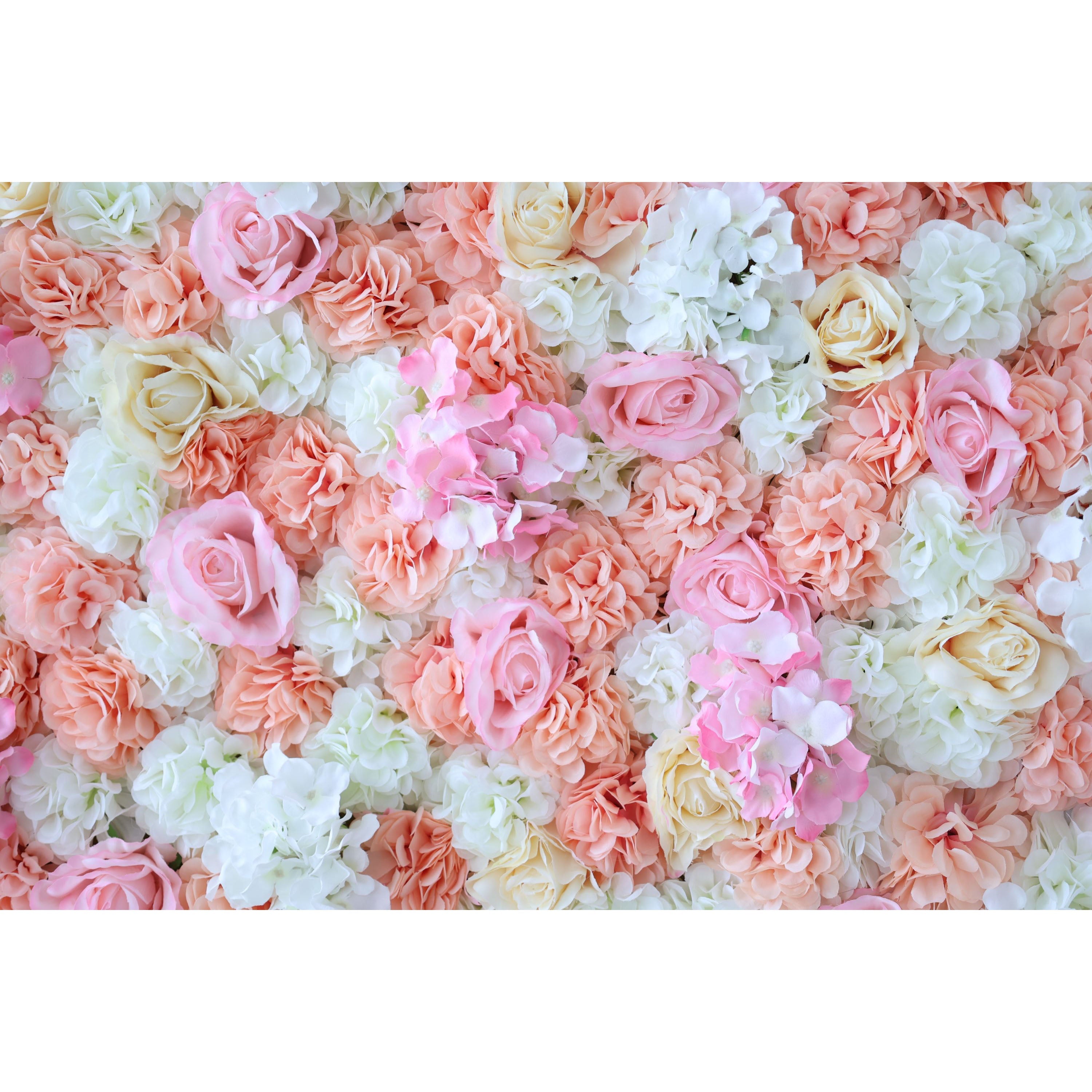 Valar Flowers Roll Up Fabric Artificial Flower Wall Wedding Backdrop, Floral for Weddings & Events - VF-3561