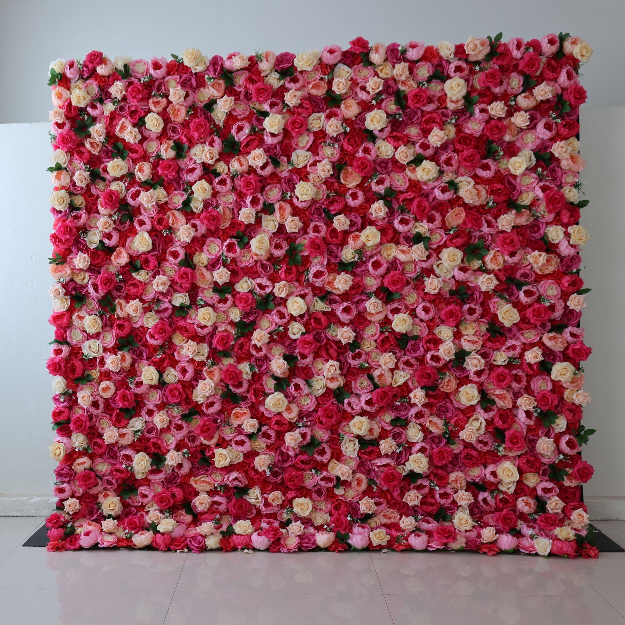 Fleurs Valar retrousser tissu fleur artificielle mur toile de fond de mariage, décor de fête florale, photographie d'événement-VF-357 