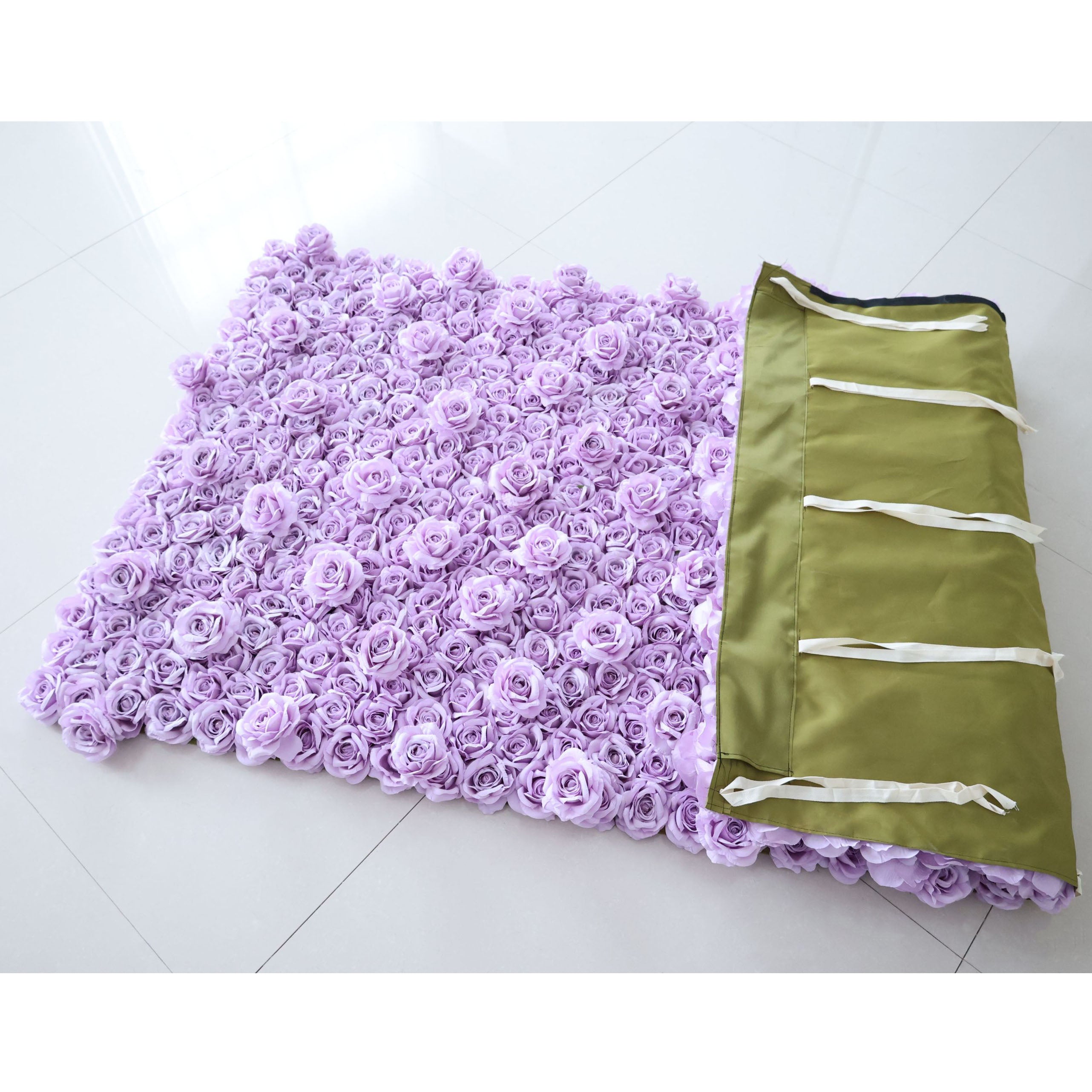 Valar Flowers Roll Up Fabric Artificial Flower Wall Wedding Backdrop, Floral Party Decor, Event Photography-VF-354