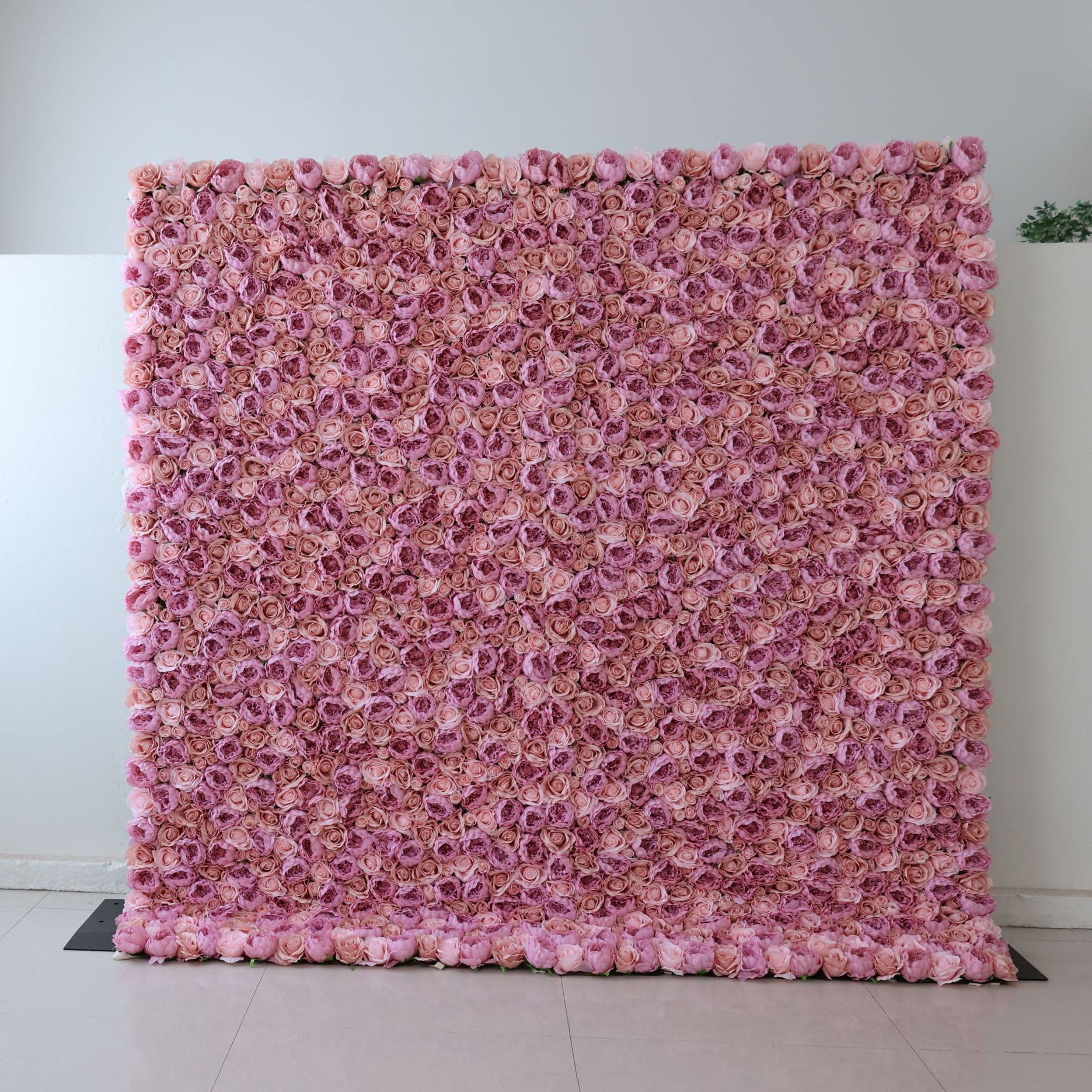 Valar Flowers Roll Up Fabric Artificial Flower Wall Wedding Backdrop1