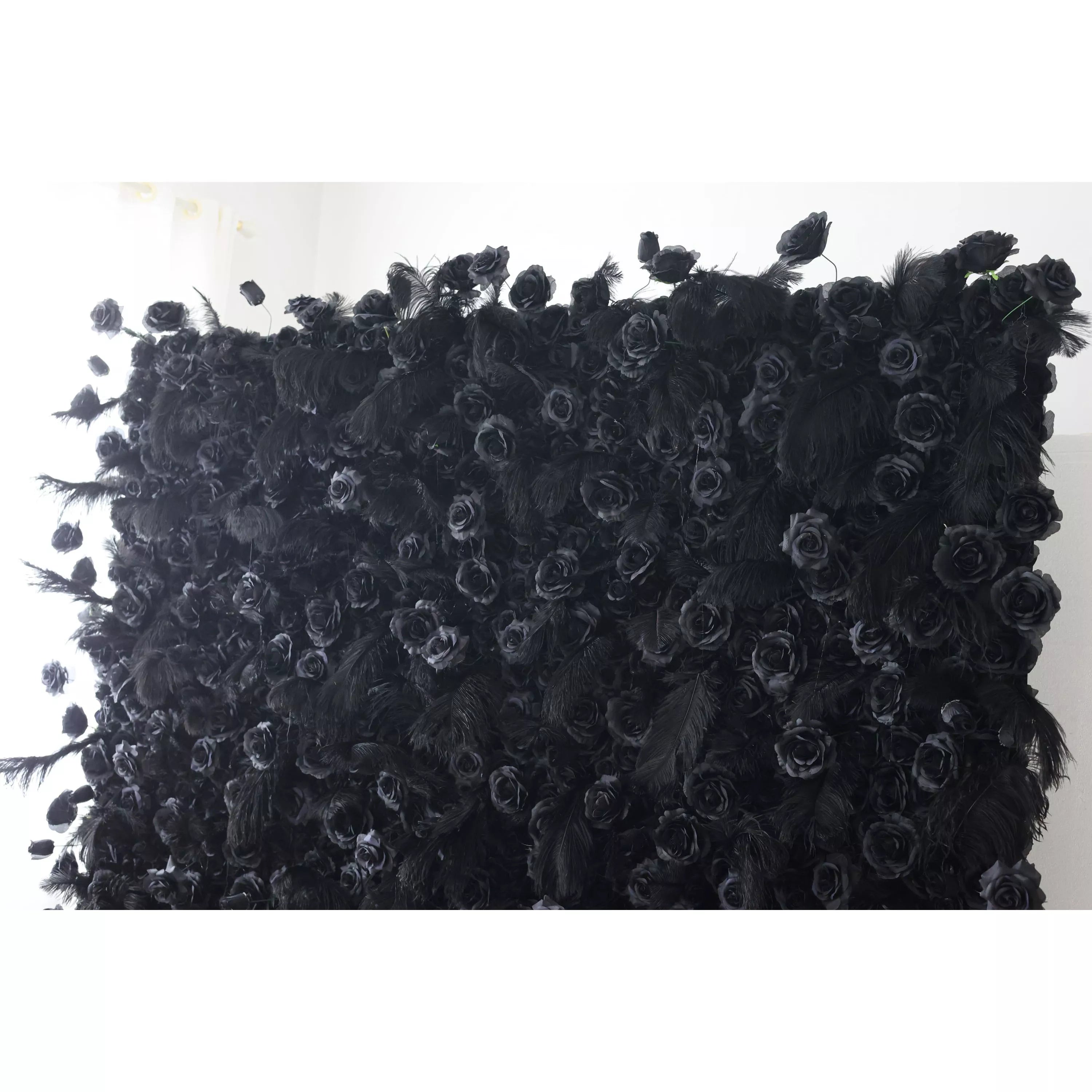 ValarFlowers Artificial Floral Wall Backdrop: Nocturne Noir - The Midnight Enigma Collection-VF-264