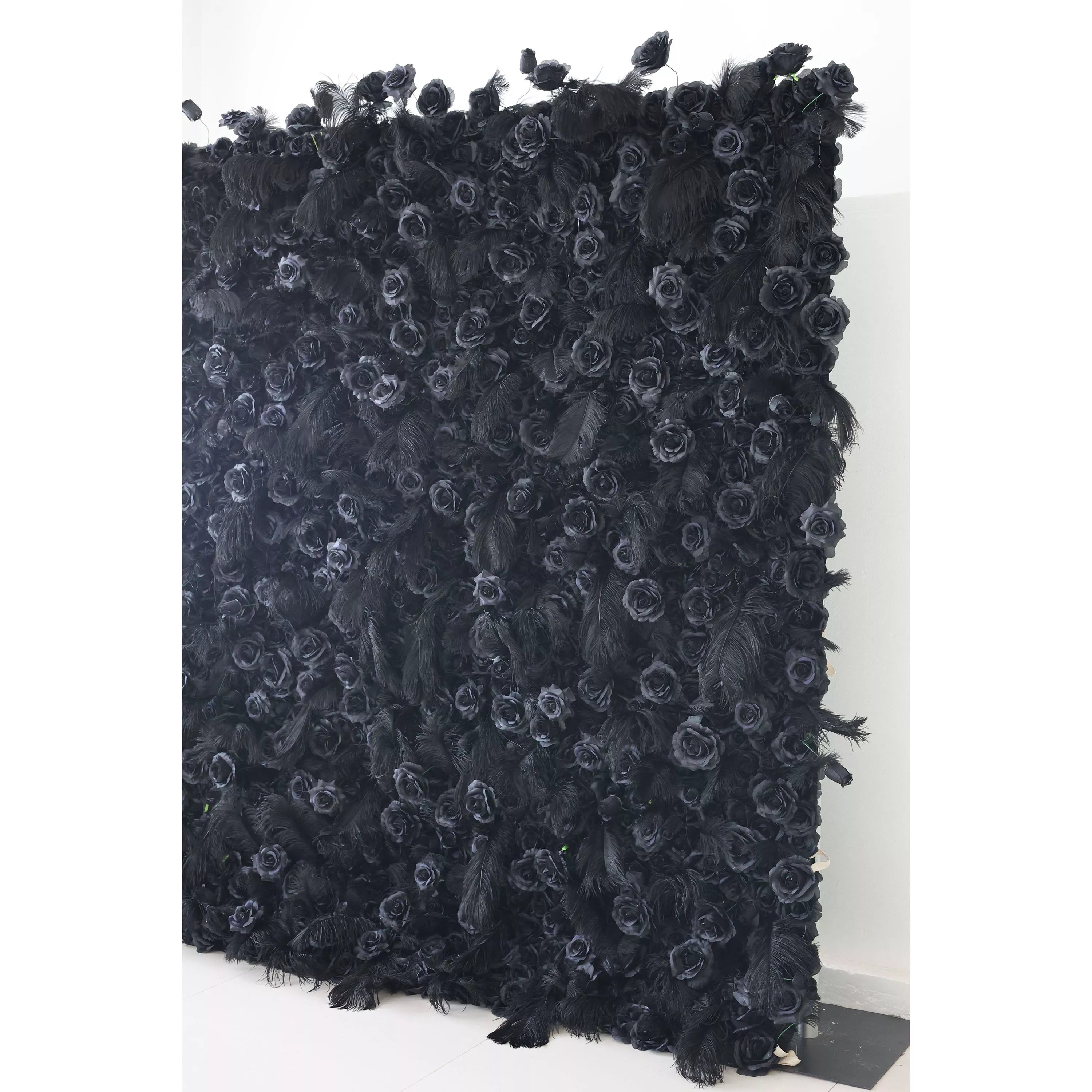 ValarFlowers Toile de fond murale florale artificielle : Nocturne Noir – The Midnight Enigma Collection-VF-264