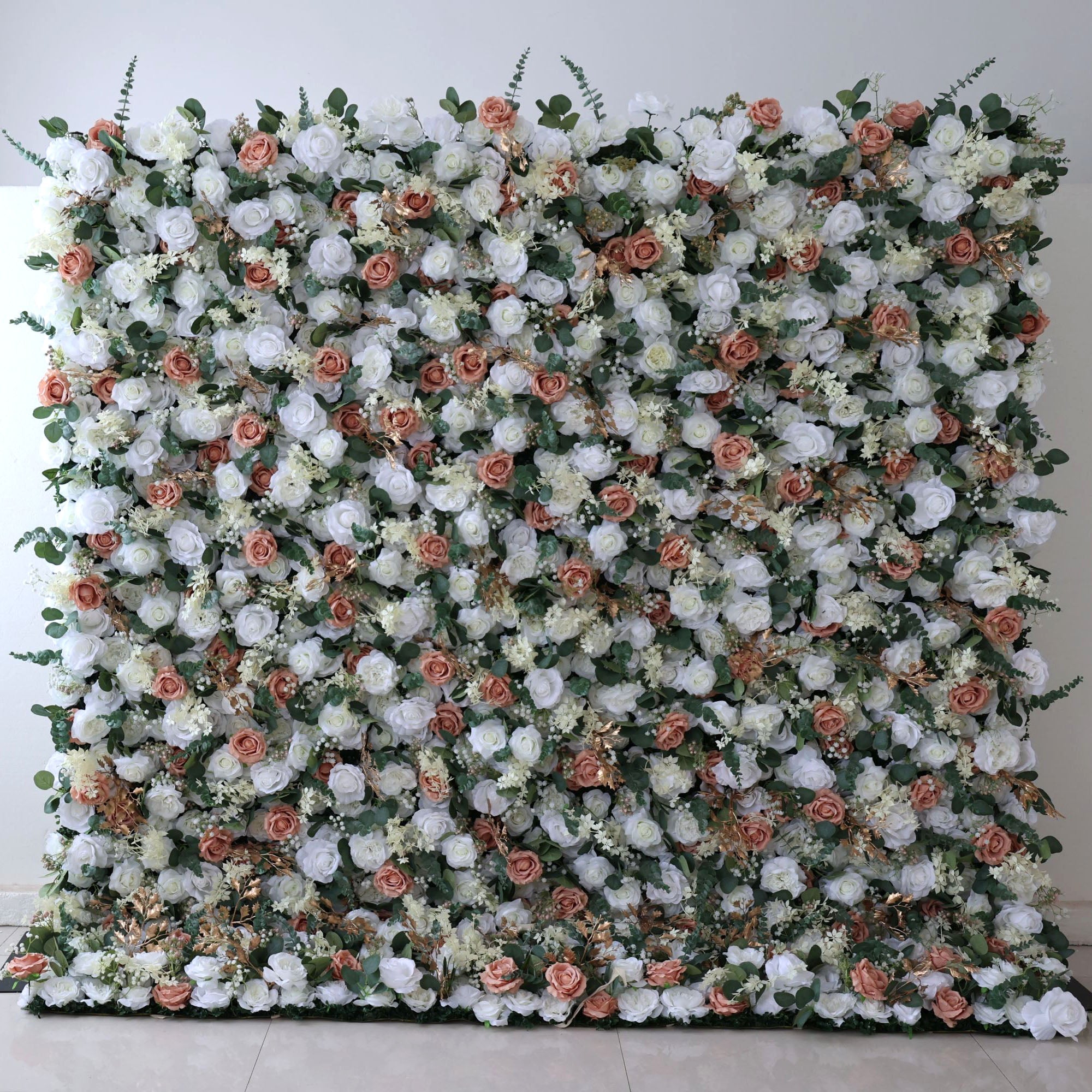 Valar Flowers roll up fabric artificial flower wall for wedding backdrop, floral design VF-3580