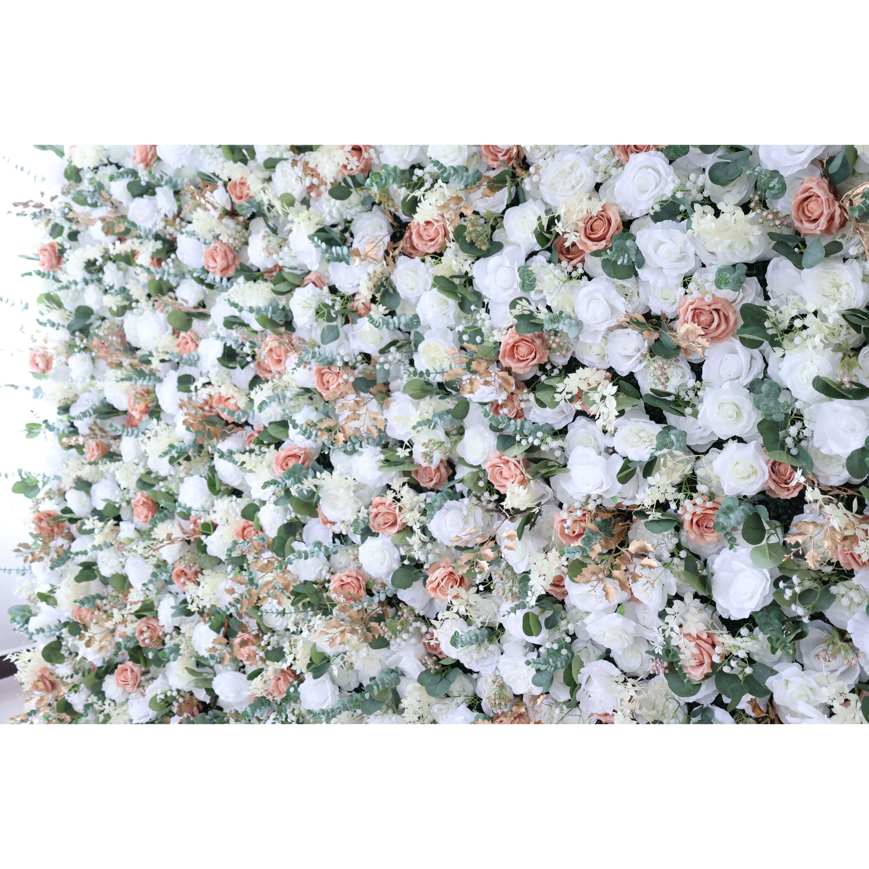 Valar Flowers roll up fabric artificial flower wall for wedding backdrop, floral design VF-3583