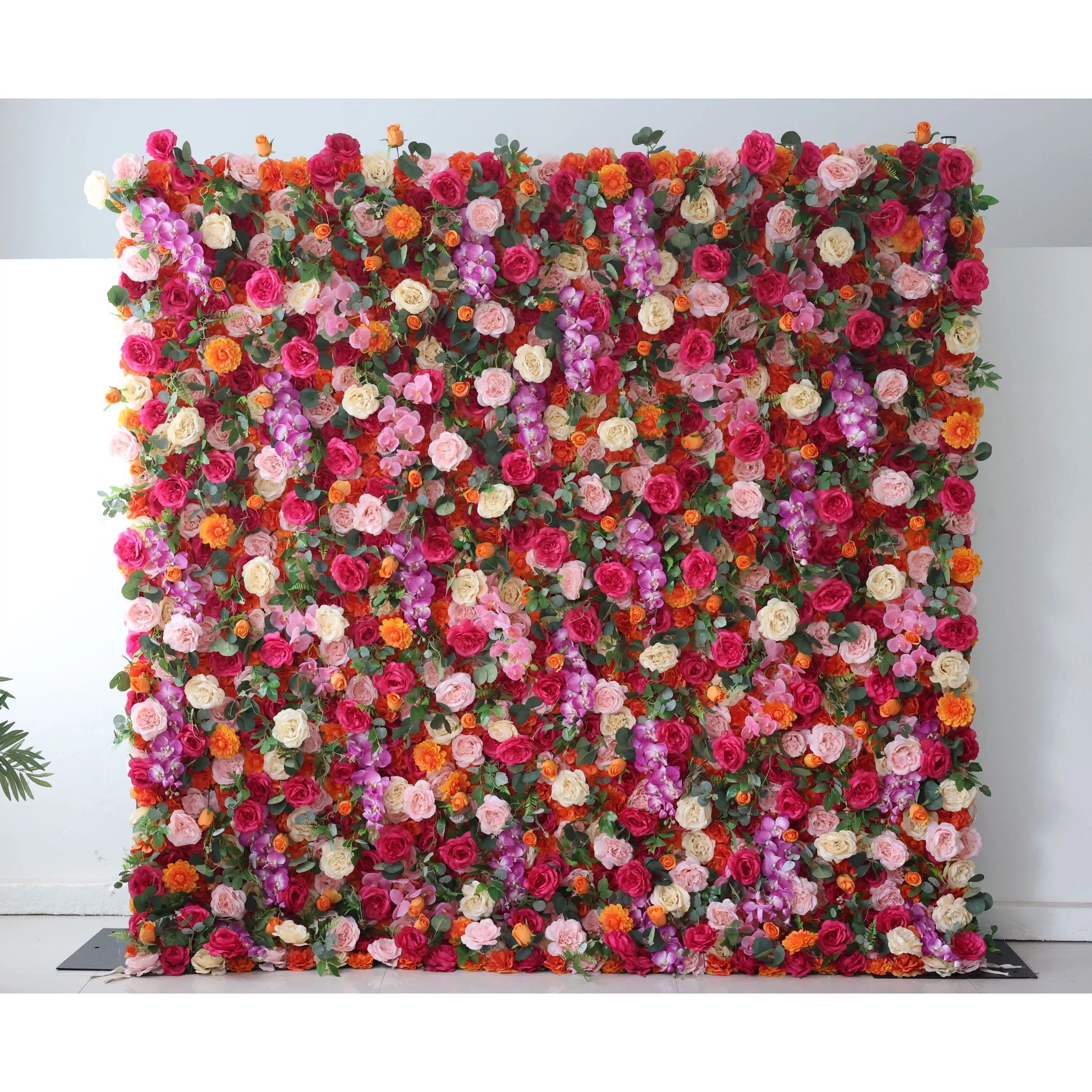 خلفية جدار زهور اصطناعية فالارر: حديقة ساحره-زهرة مشعة ورومانسية أزهار