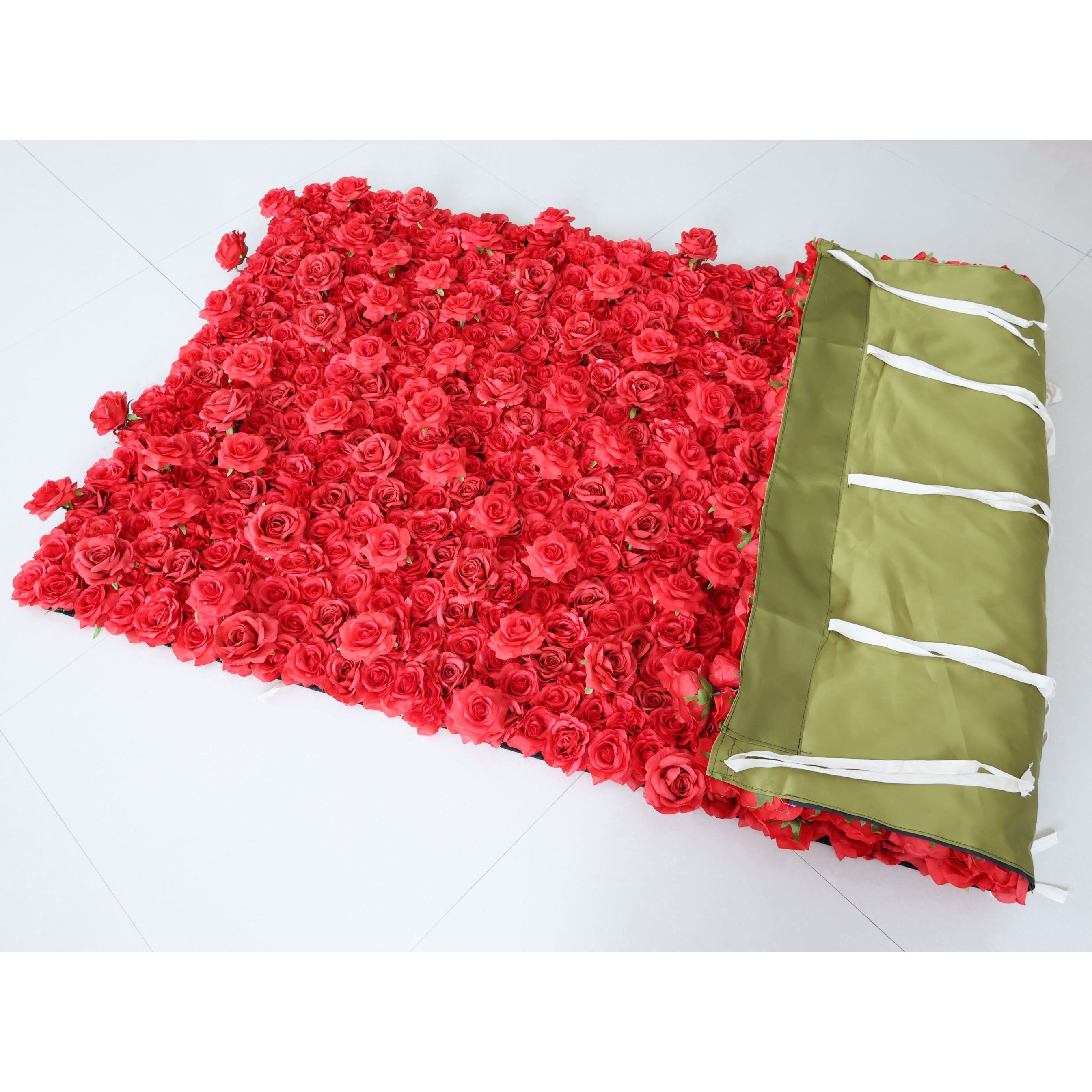 Valar Flowers Roll Up Fabric Artificial Flower Wall Wedding Backdrop, Floral Party Decor, Event Photography-VF-361-2