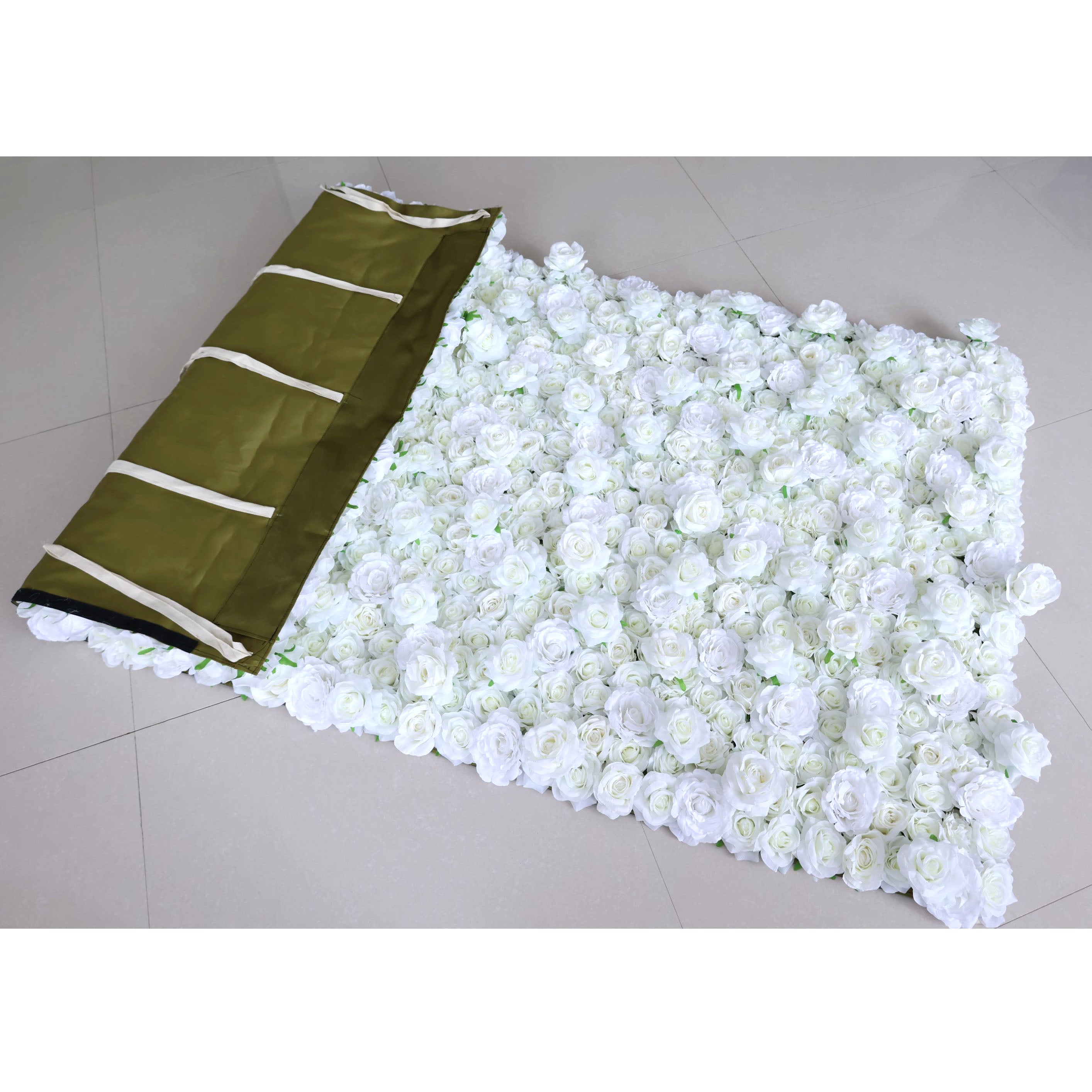 Valar Flowers Roll Up Fabric Artificial Flower Wall Wedding Backdrop, Floral Party Decor, Event Photography-VF-361