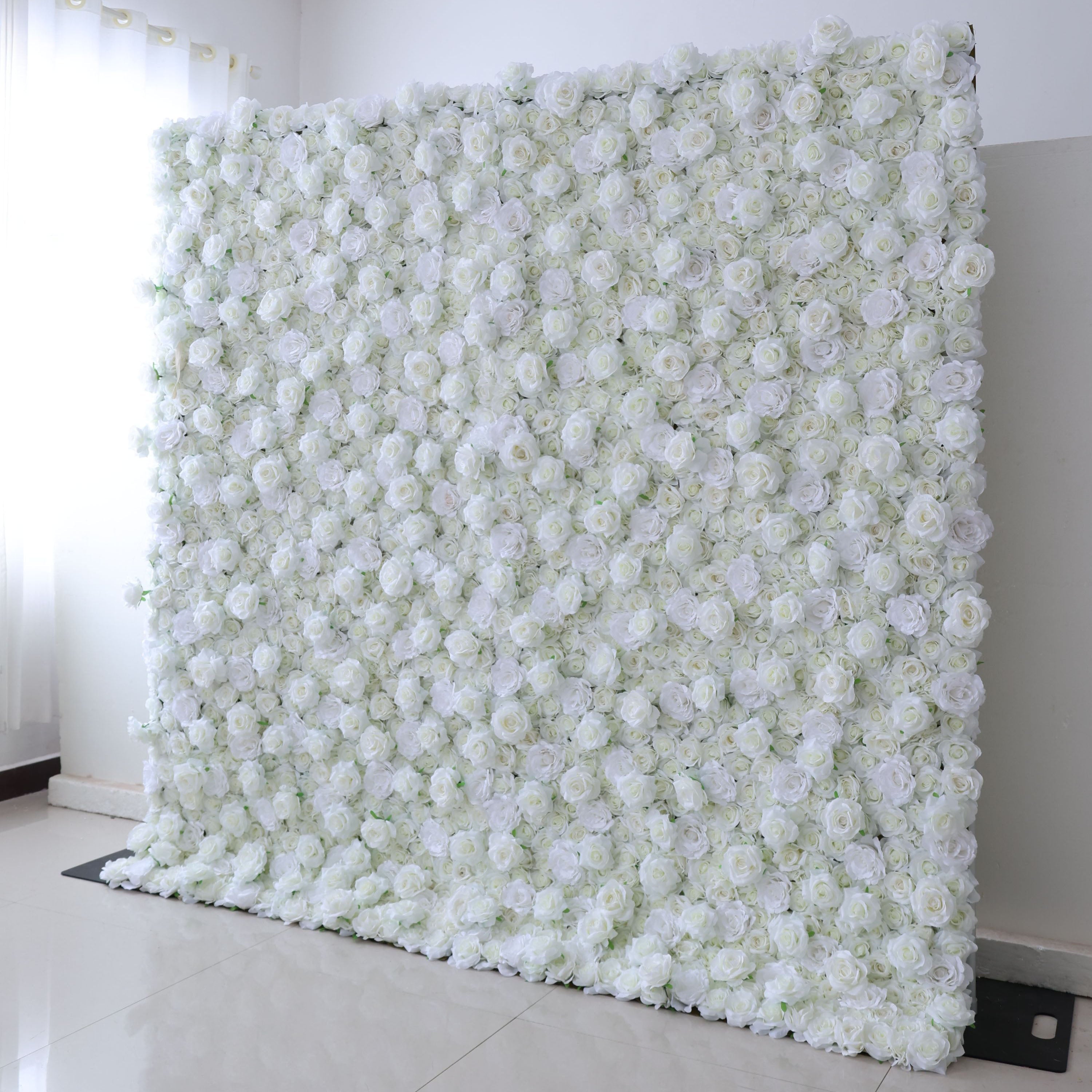 Fleurs Valar retrousser tissu fleur artificielle mur toile de fond de mariage, décor de fête florale, photographie d'événement-VF-361 