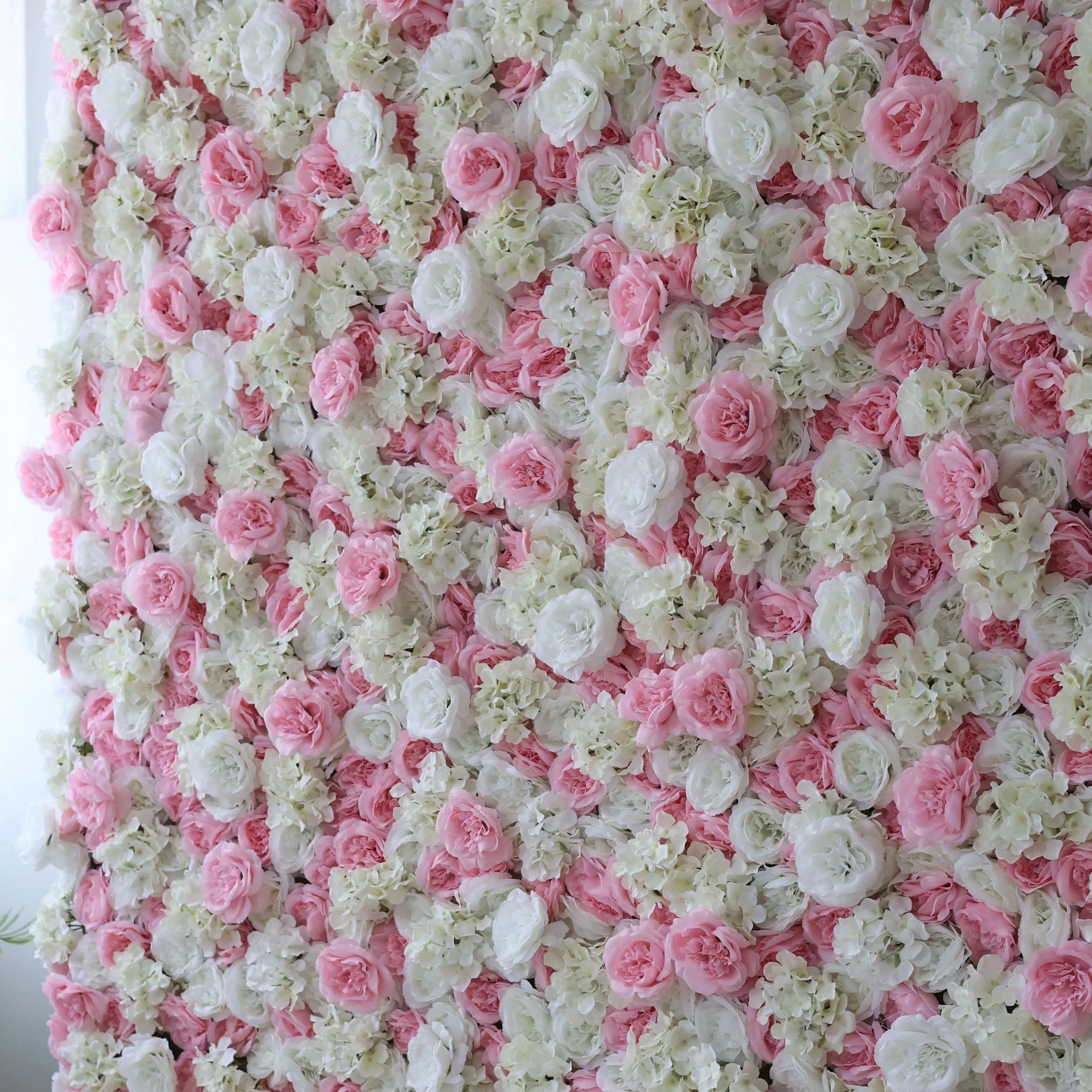 زهور فالار لفة قماش الأوبرا الاصطناعية بألوان وردية وبيضاء خلفية جدار الزفاف ، ديكور حفلات زهور ، حدث