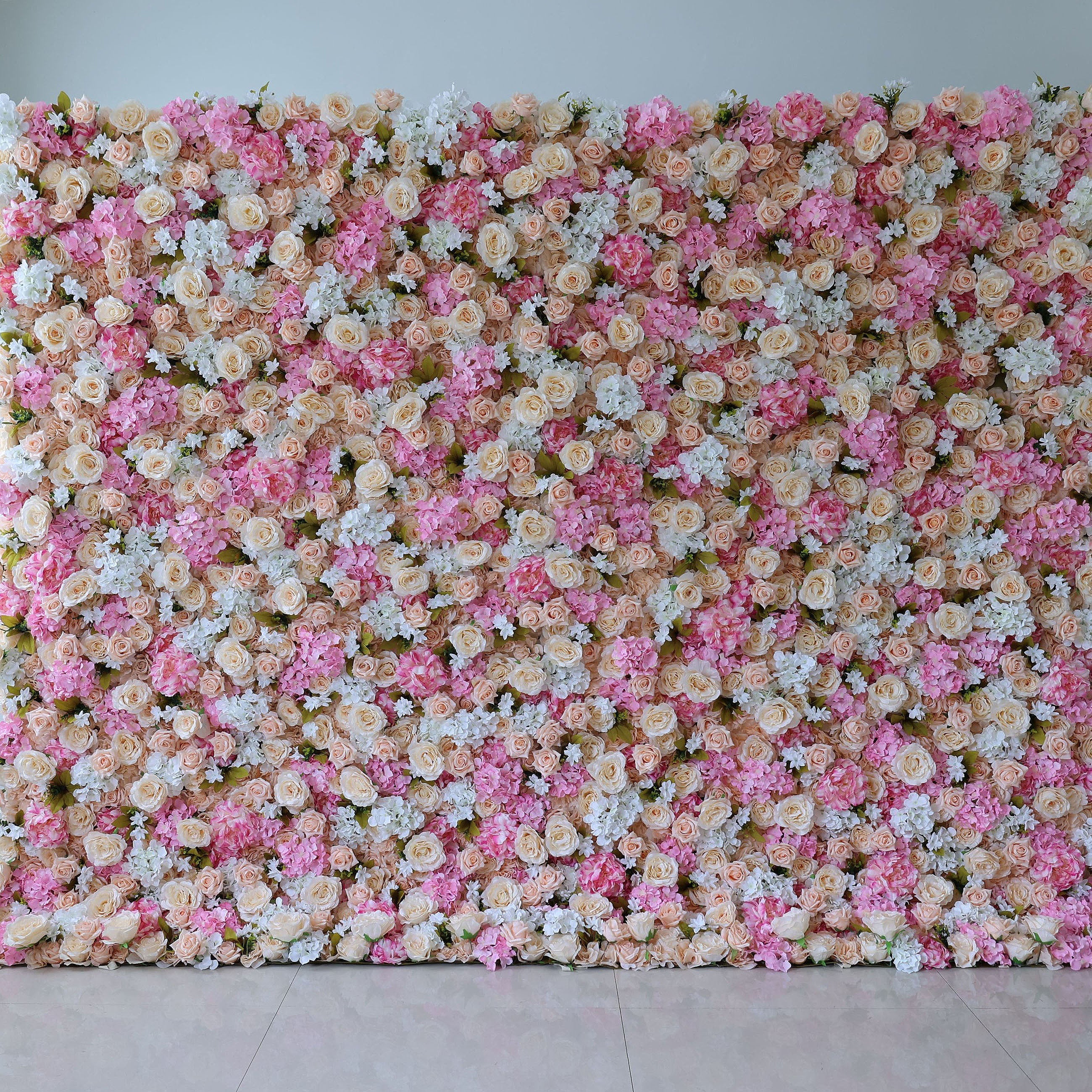 Valar Flowers Roll Up Fabric Artificial Flower Wall for Wedding Backdrop, Floral Party Decor, Event Photography VF-3712