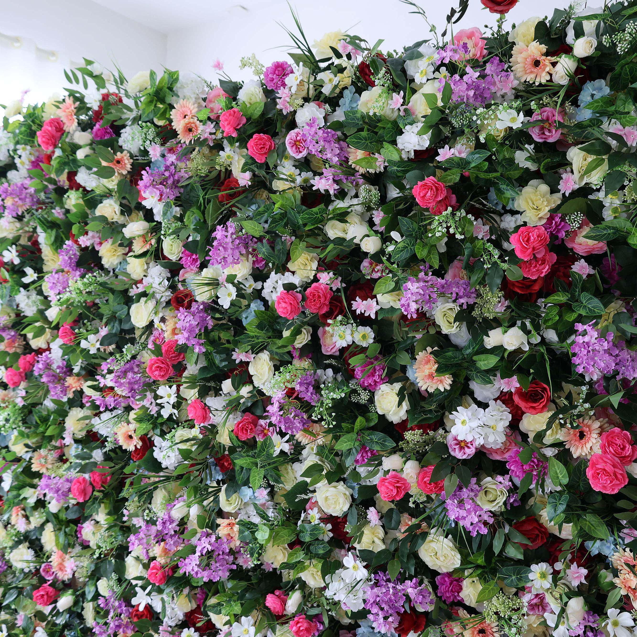Fleurs Valar enroulables en tissu, mur de fleurs artificielles, toile de fond de mariage, décor de fête florale, photographie d'événement-VF-370 