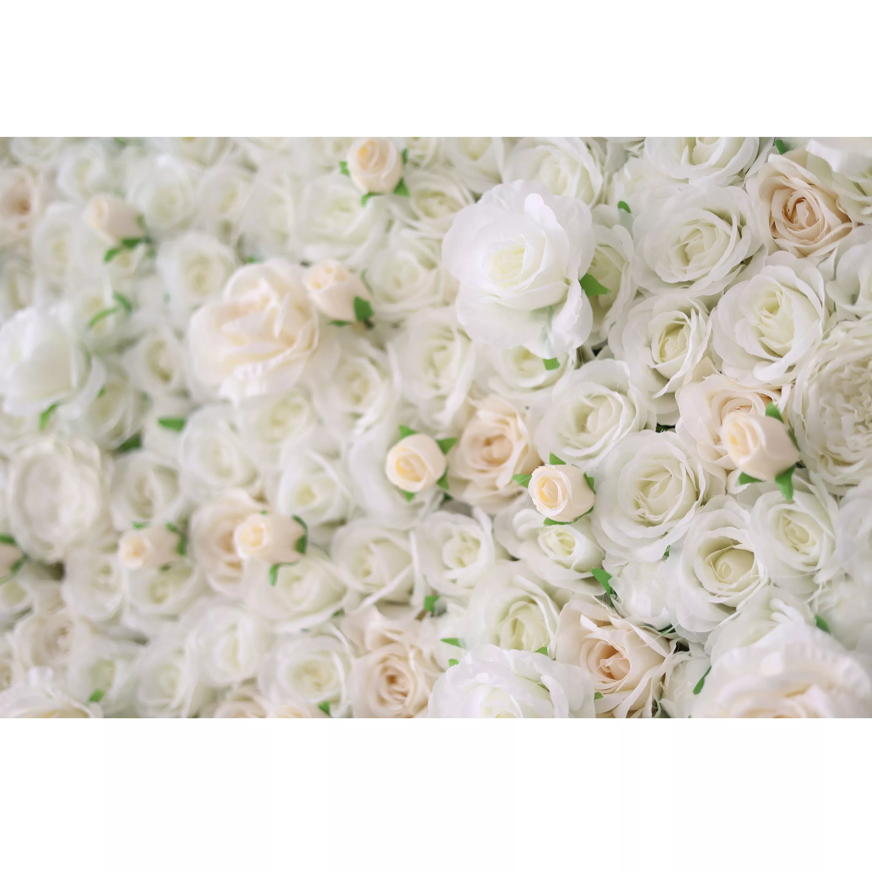 Valar Fleurs Roll Up Tissu Artificiel Citron Blanc Rose Rose Noyau Fleur Mur Toile De Fond De Mariage, Décor De Fête Florale, Photographie D'événement-VF-085-2 