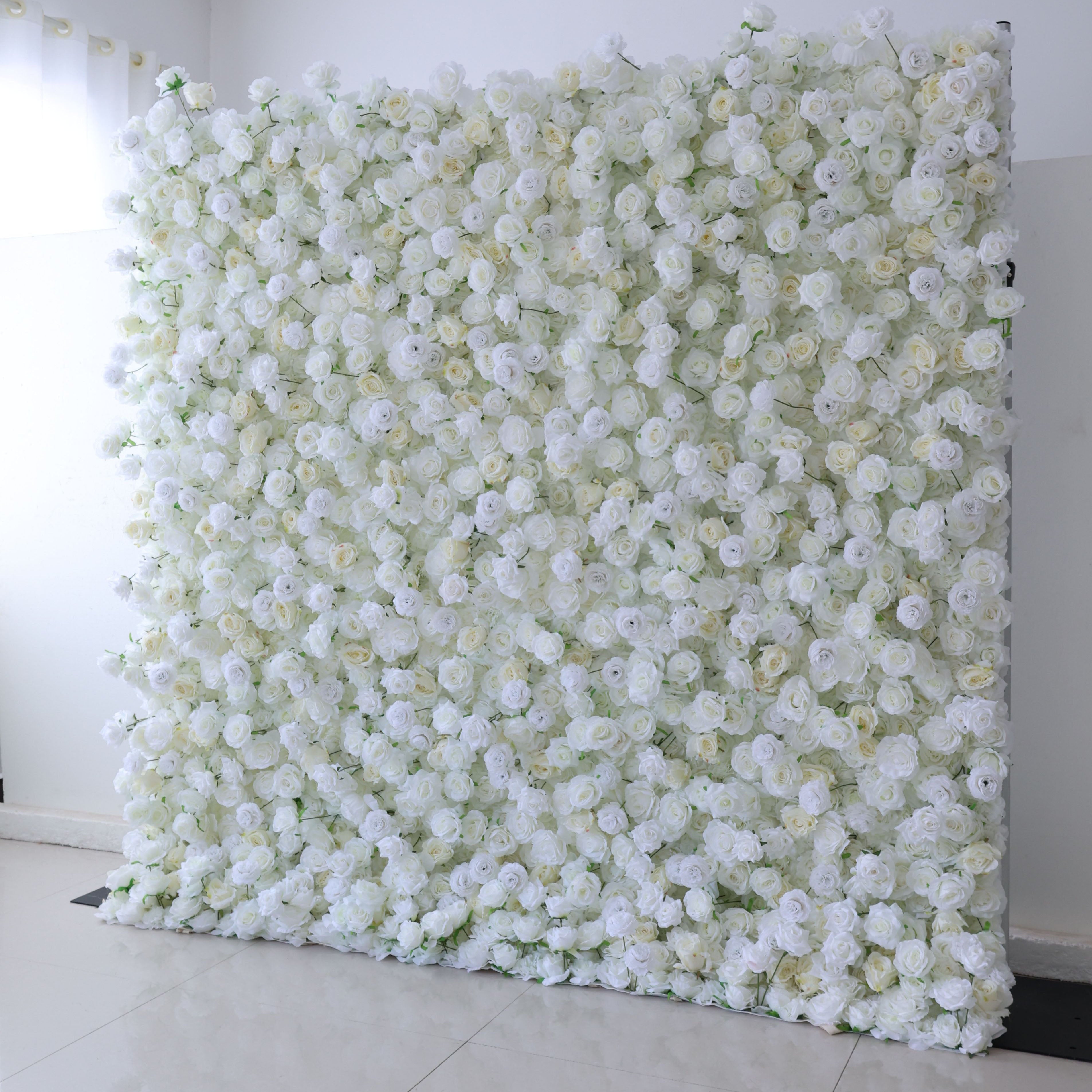 Fleurs Valar retrousser tissu fleur artificielle mur toile de fond de mariage, décor de fête florale, photographie d'événement-VF-369 