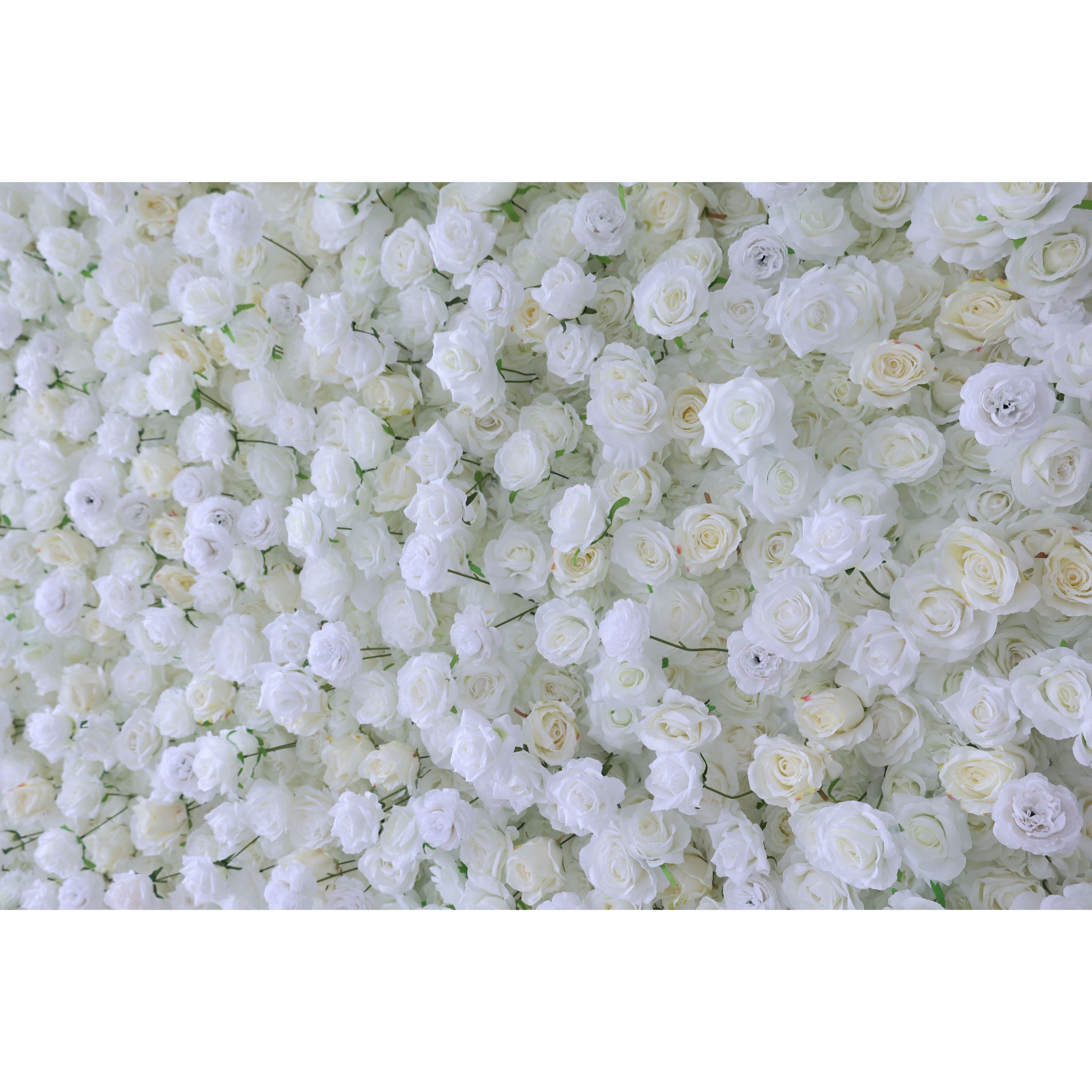 Valar Flowers Roll Up Fabric Artificial Flower Wall Wedding Backdrop, Floral Party Decor, Event Photography-VF-369