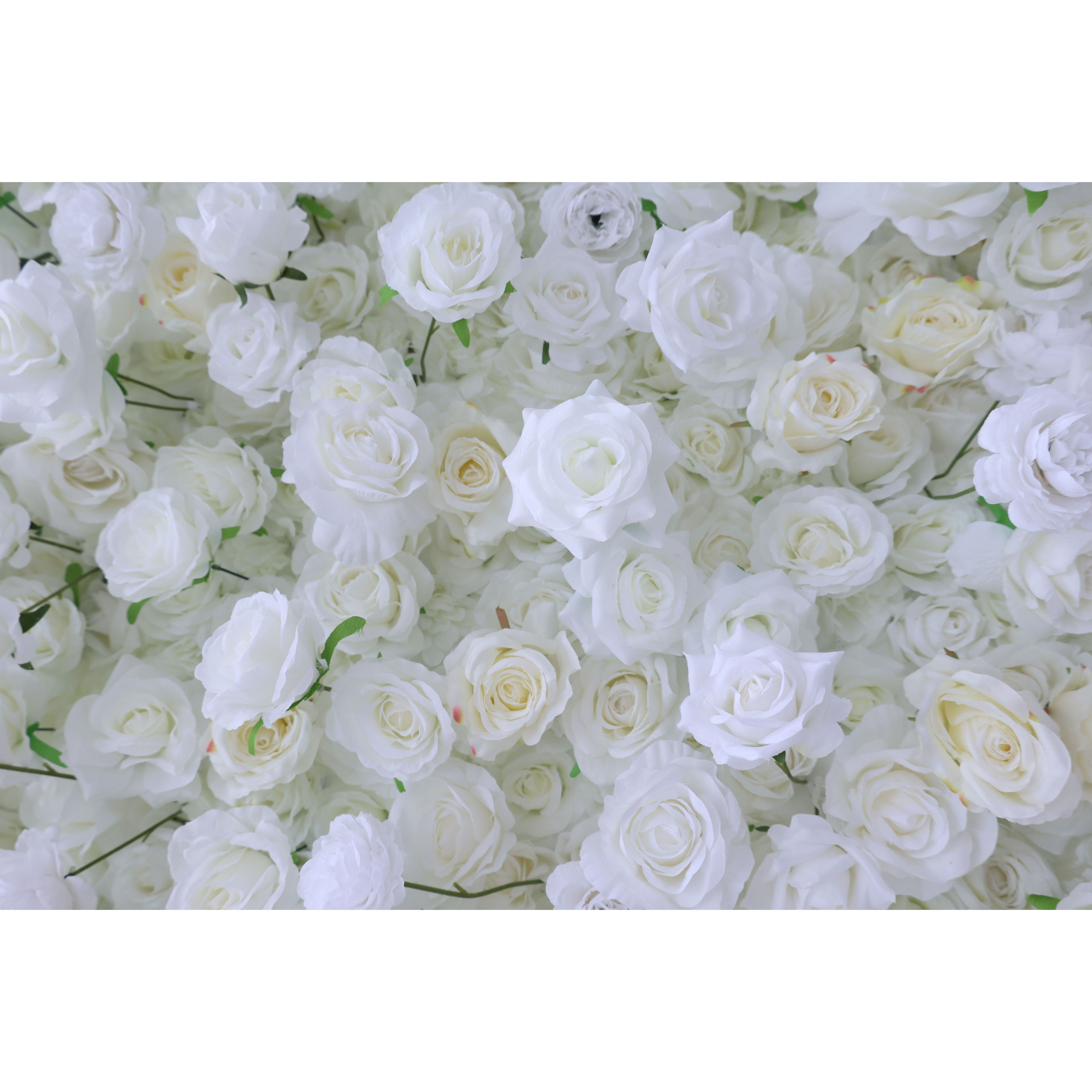 Valar Flowers Roll Up Fabric Artificial Flower Wall Wedding Backdrop, Floral Party Decor, Event Photography-VF-369