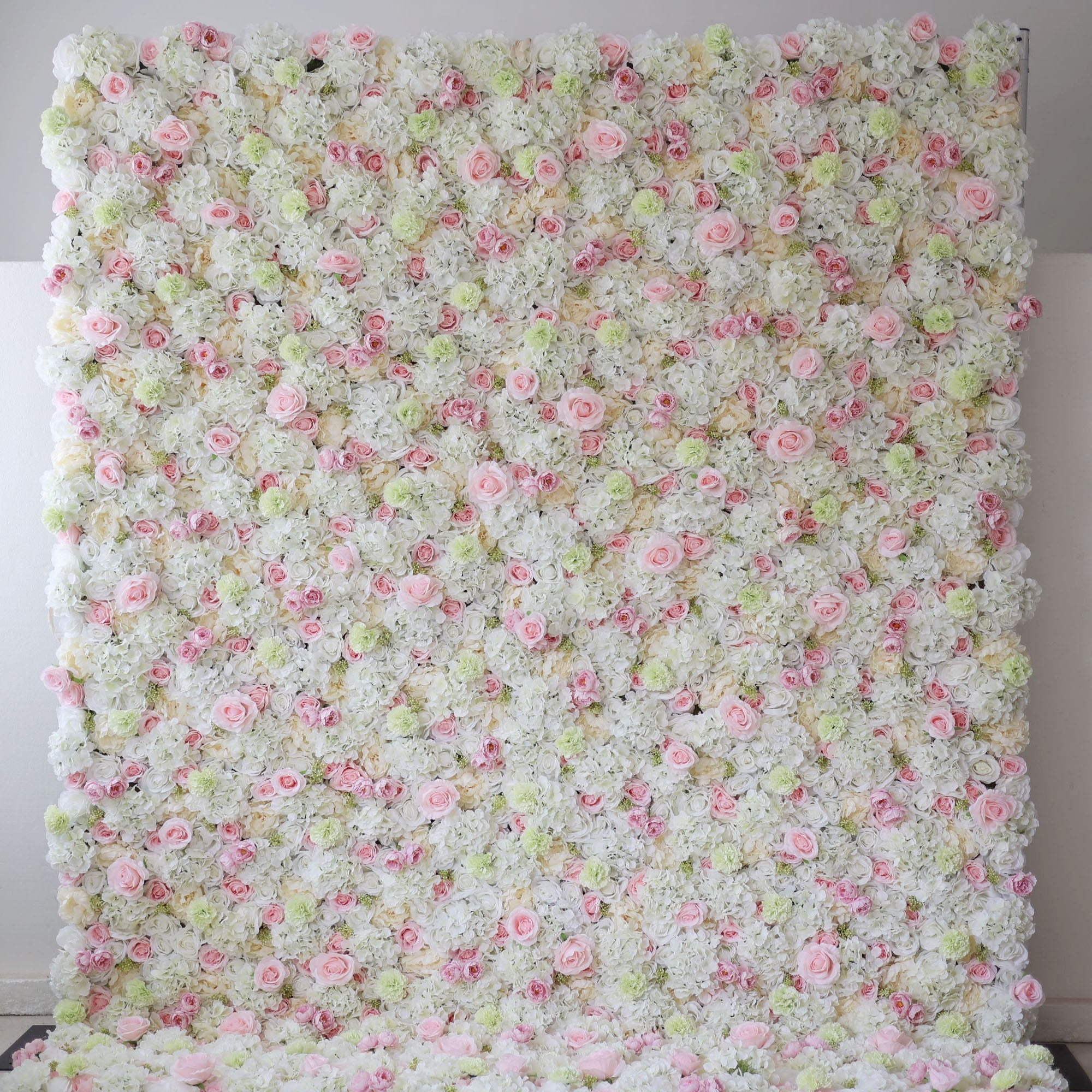 Valar Flowers Roll Up Fabric Artificial Flower Wall Wedding Backdrop, Floral Party Decor, Event Photography-VF-032