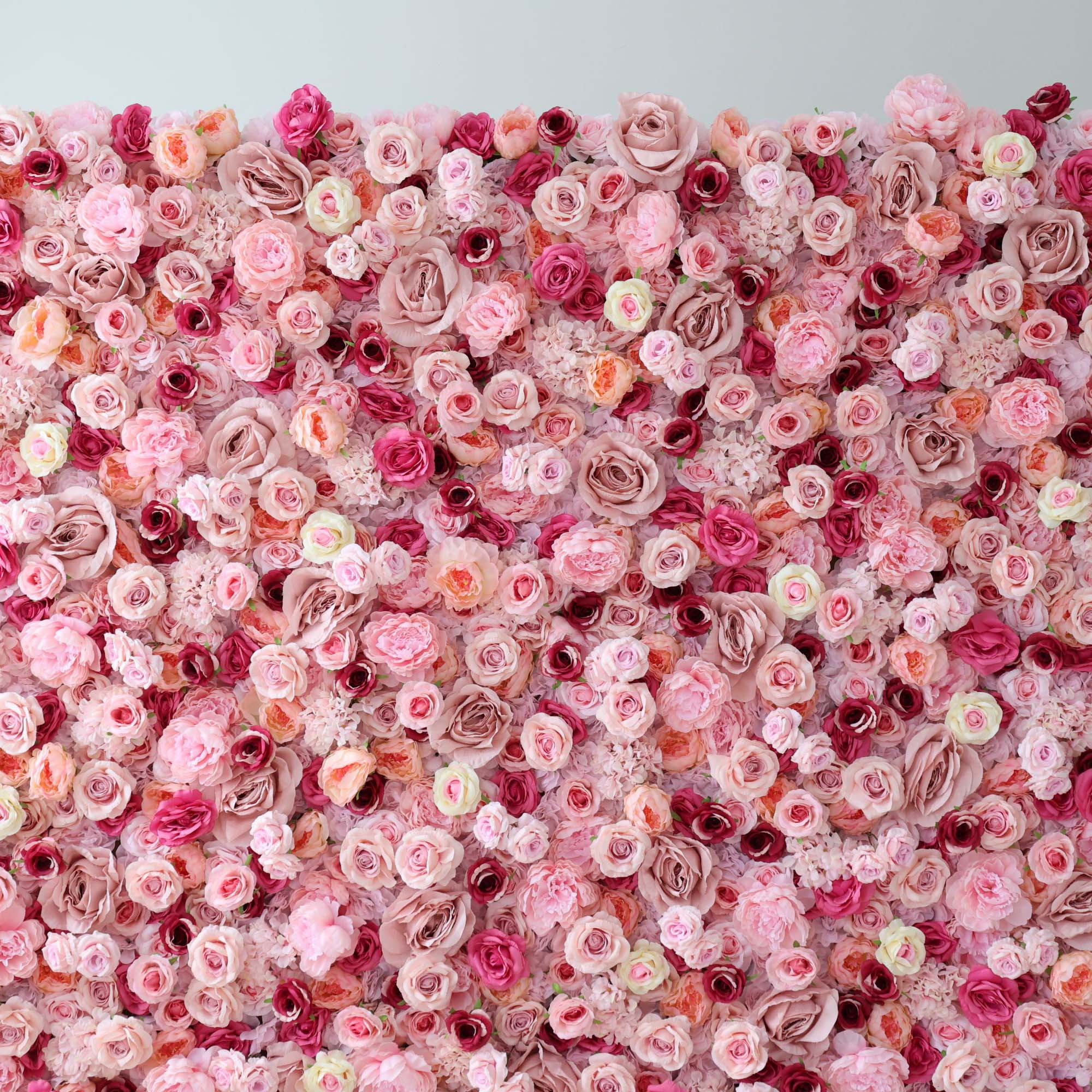 Valar Flowers Roll Up Fabric Artificial Flower Wall Wedding Backdrop, Floral for Weddings & Events - VF-2961