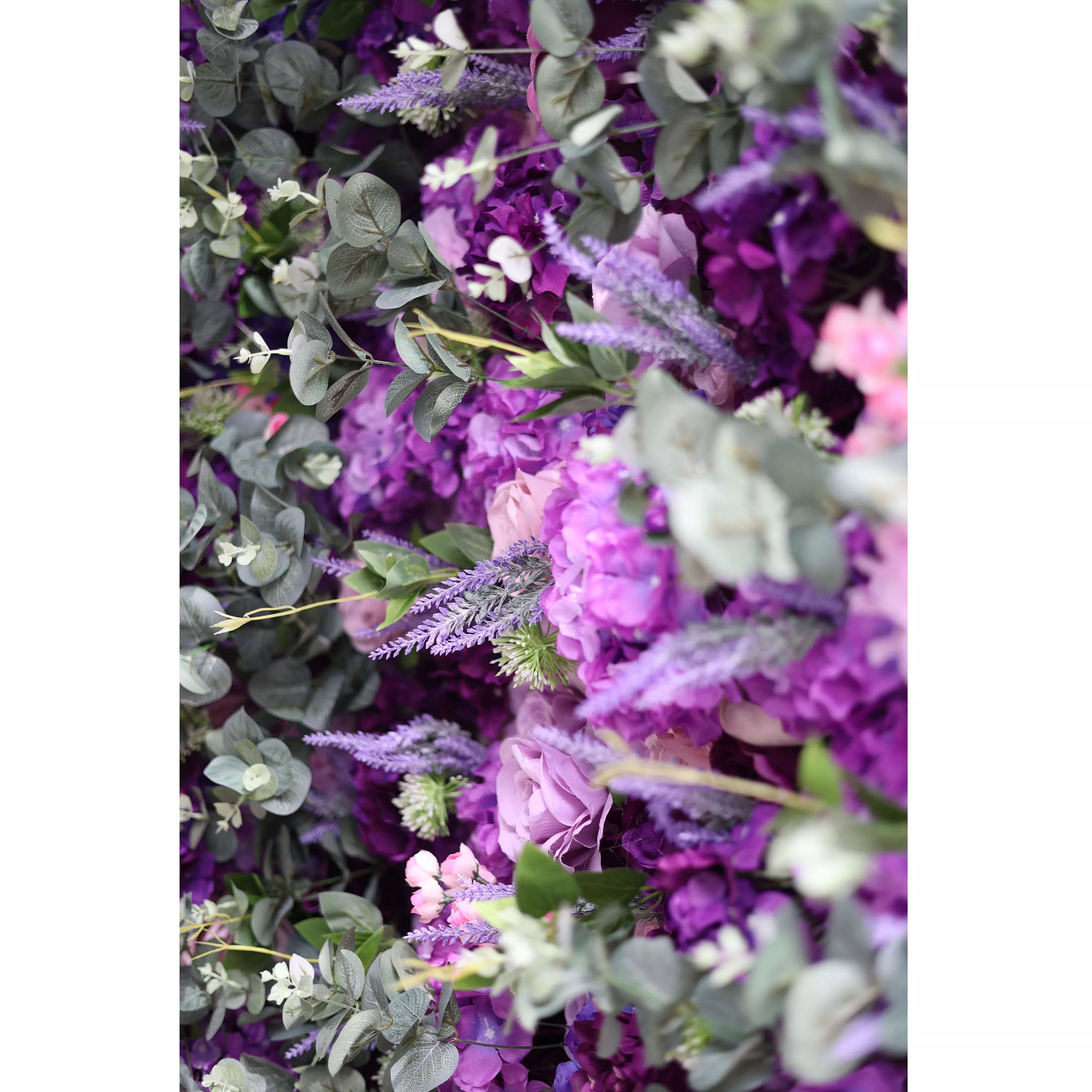 Fleurs Valar enroulables en tissu, mur de fleurs violettes artificielles, toile de fond de mariage, décor de fête florale, photographie d'événement-VF-192 