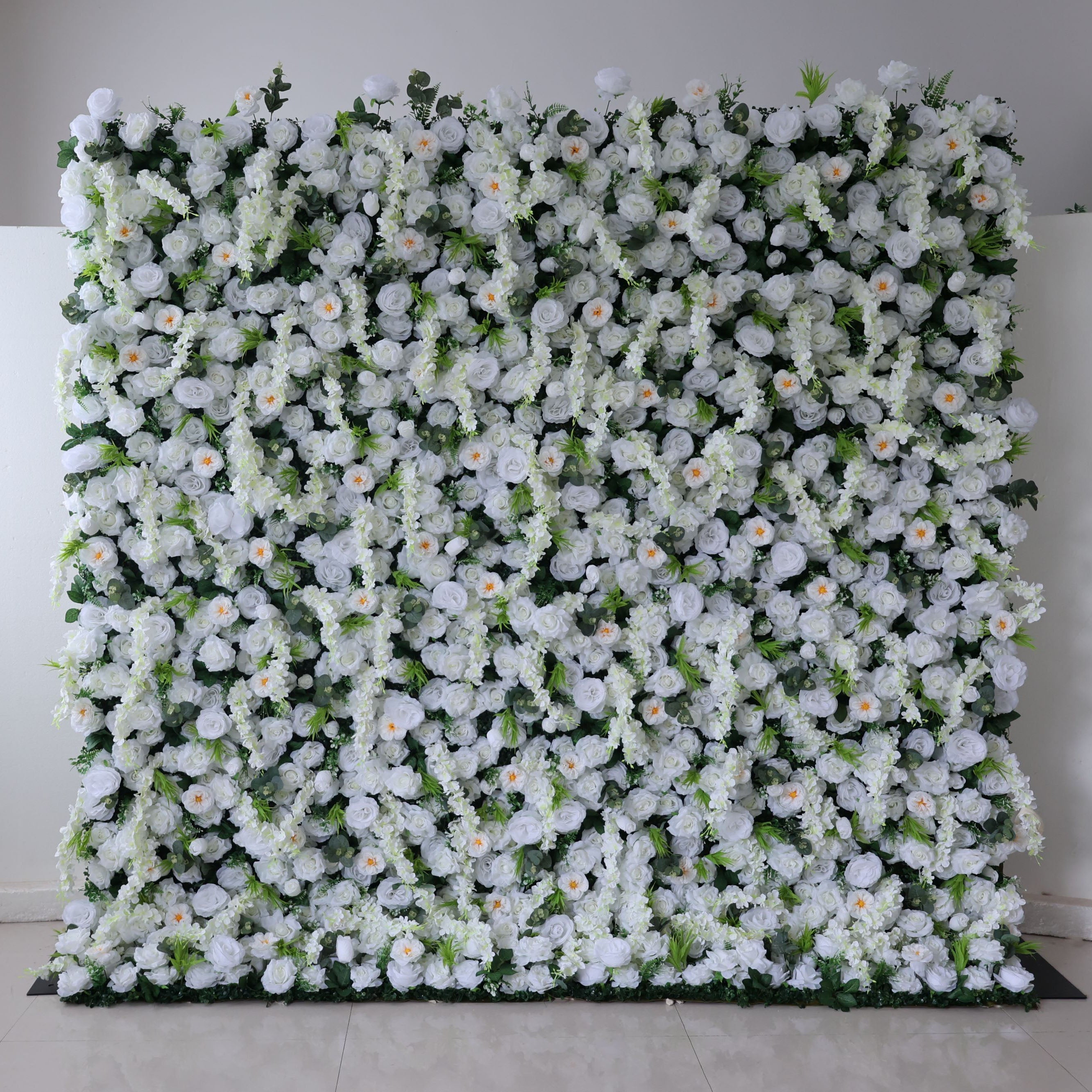 Fleurs Valar retrousser tissu fleur artificielle mur toile de fond de mariage, décor de fête florale, photographie d'événement-VF-391 