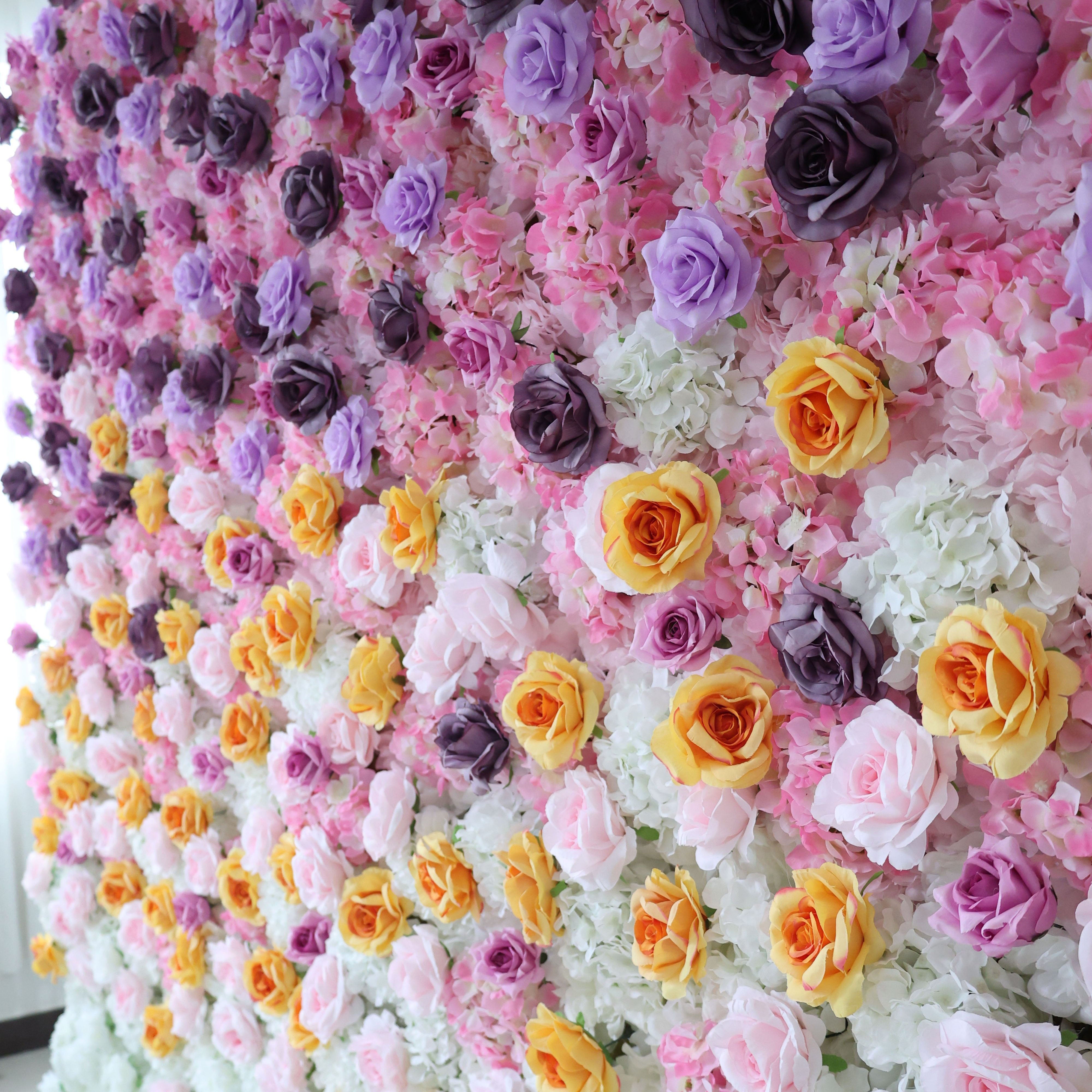Fleurs Valar enroulables en tissu, mur de fleurs artificielles, toile de fond de mariage, décor de fête florale, photographie d'événement-VF-390 