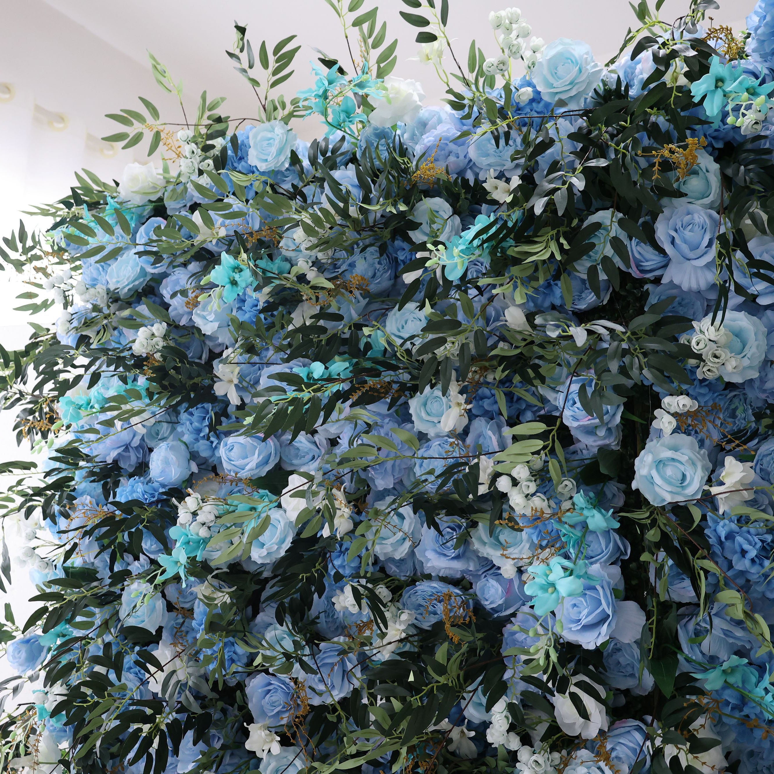 Valar Flowers Roll Up Fabric Artificial Flower Wall Wedding Backdrop, Floral Party Decor, Event Photography-VF-389