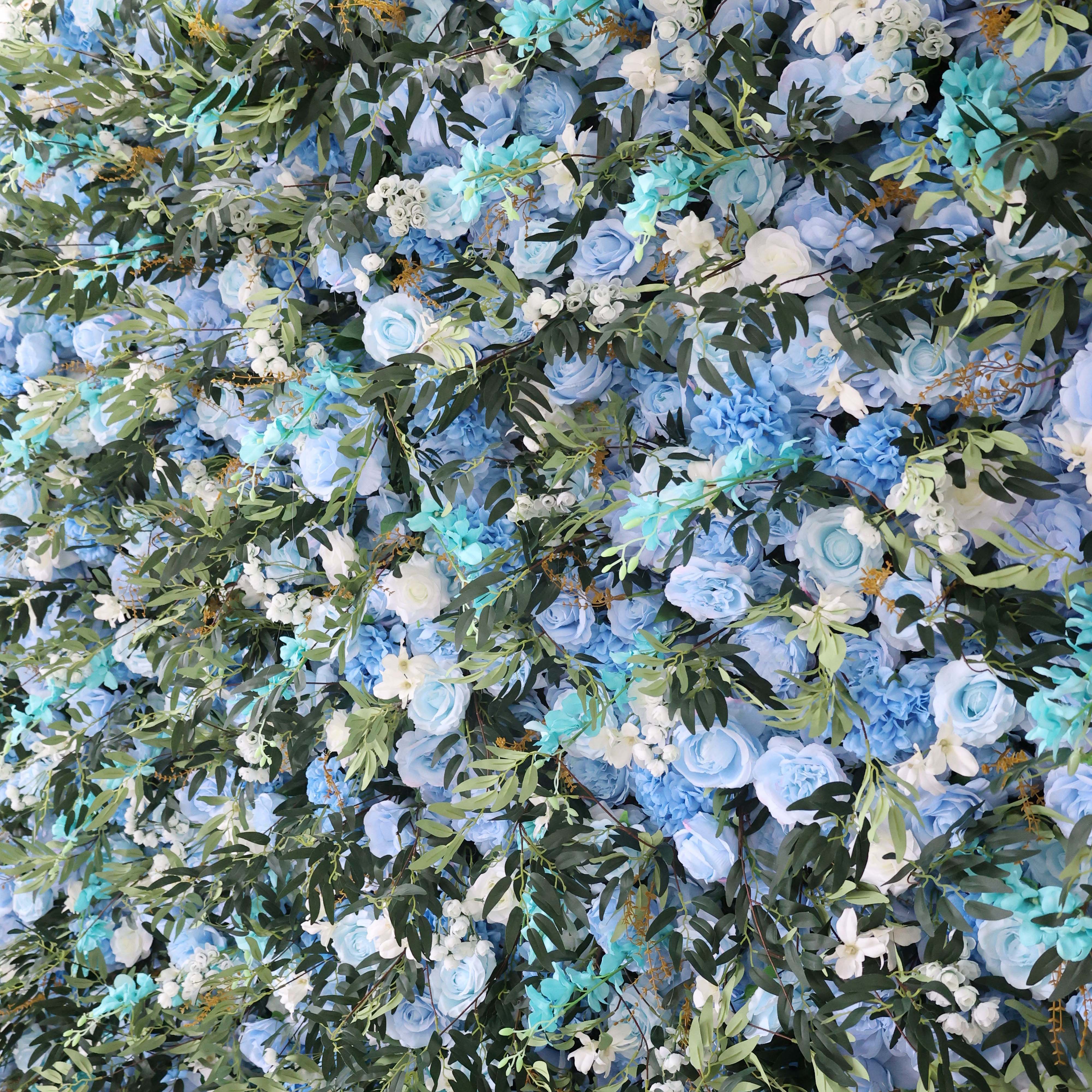 Fleurs Valar retrousser tissu fleur artificielle mur toile de fond de mariage, décor de fête florale, photographie d'événement-VF-389 