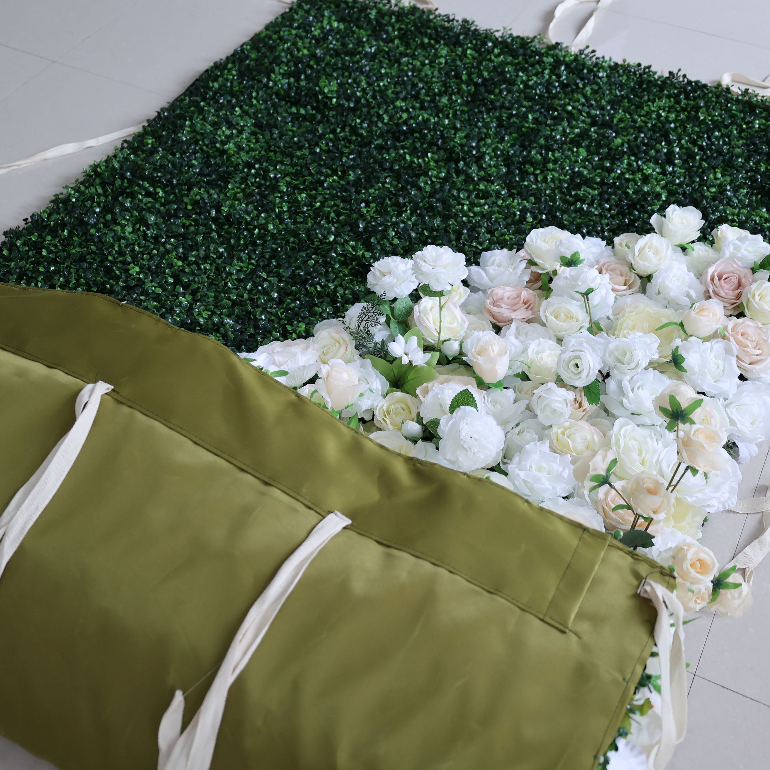 Fleurs Valar retrousser tissu fleur artificielle mur toile de fond de mariage, décor de fête florale, photographie d'événement-VF-388 