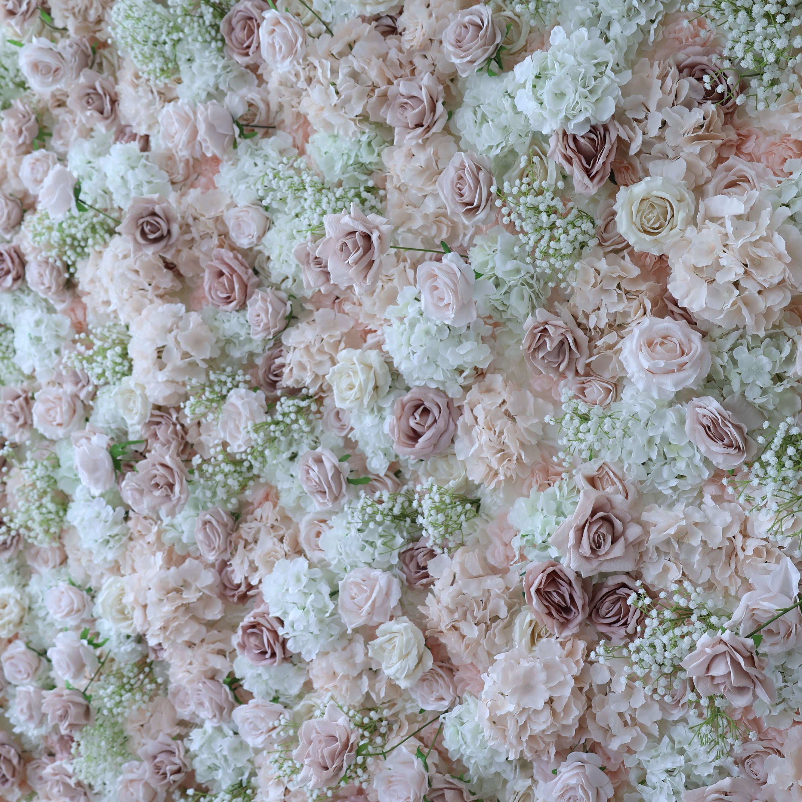 Fleurs Valar retrousser tissu fleur artificielle mur toile de fond de mariage, décor de fête florale, photographie d'événement-VF-374 