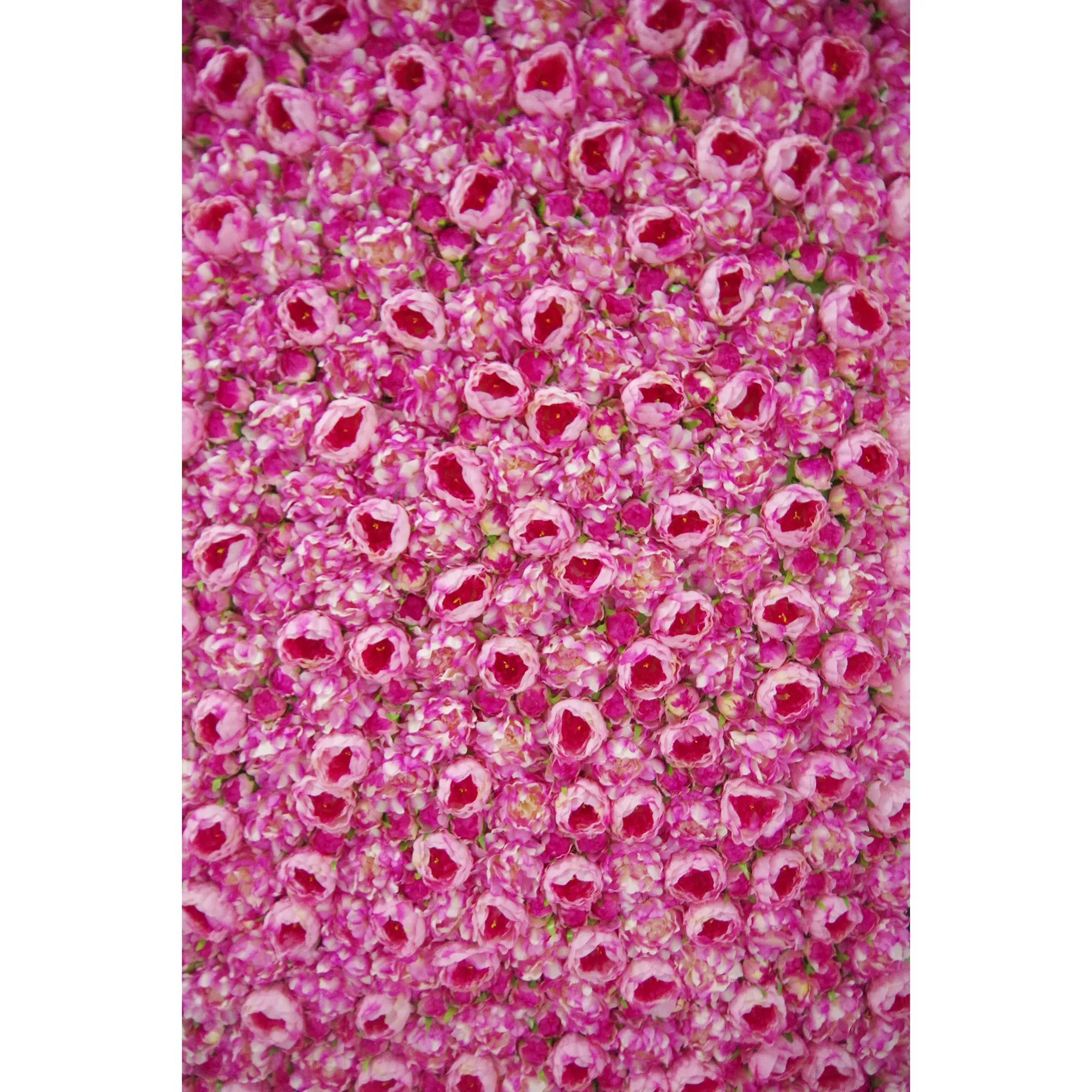 Valar Flowers Roll Up Tissu Pensée artificielle Violet et rose sourd Fleur Mur Toile de fond de mariage, Décor de fête florale, Photographie d'événement-VF-065 