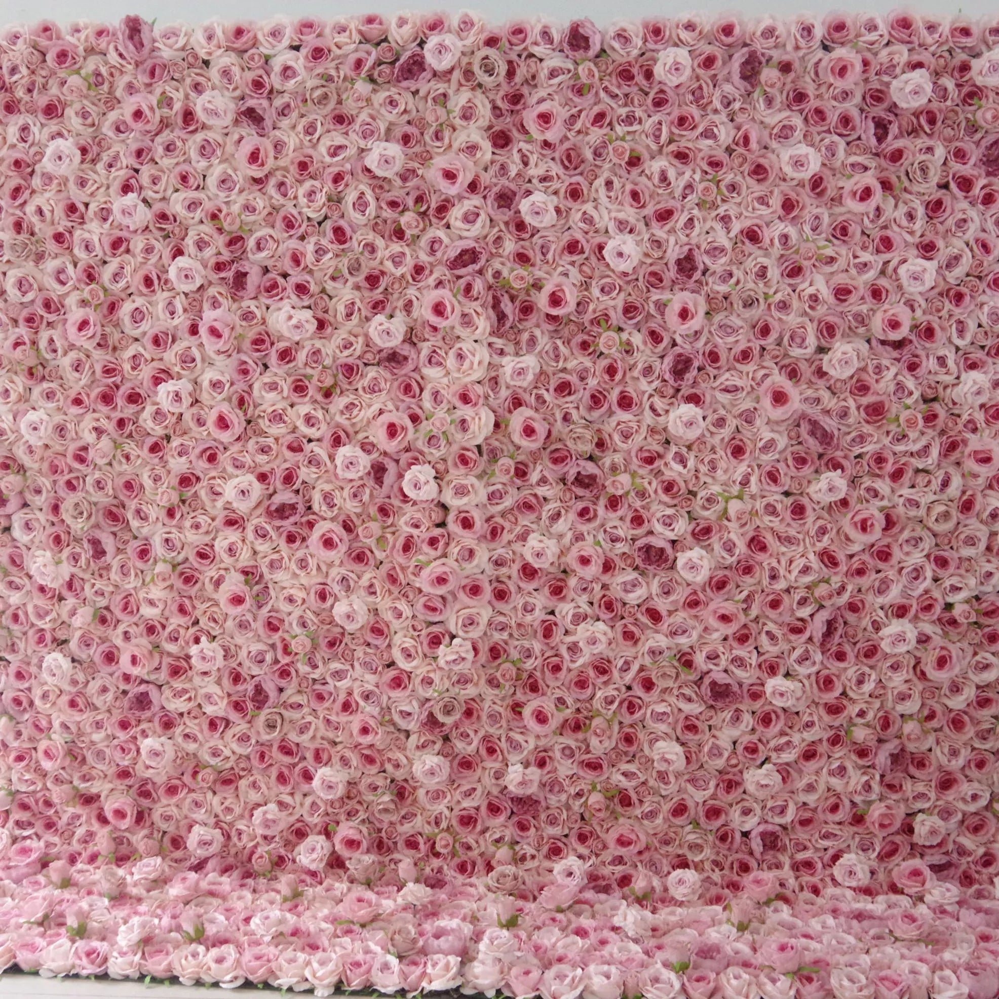 Fleurs Valar enroulables en tissu - Fleurs roses artificielles avec noyau rose vermeil - Toile de fond murale pour mariage, décoration florale de fête, photographie d'événement - VF-097 