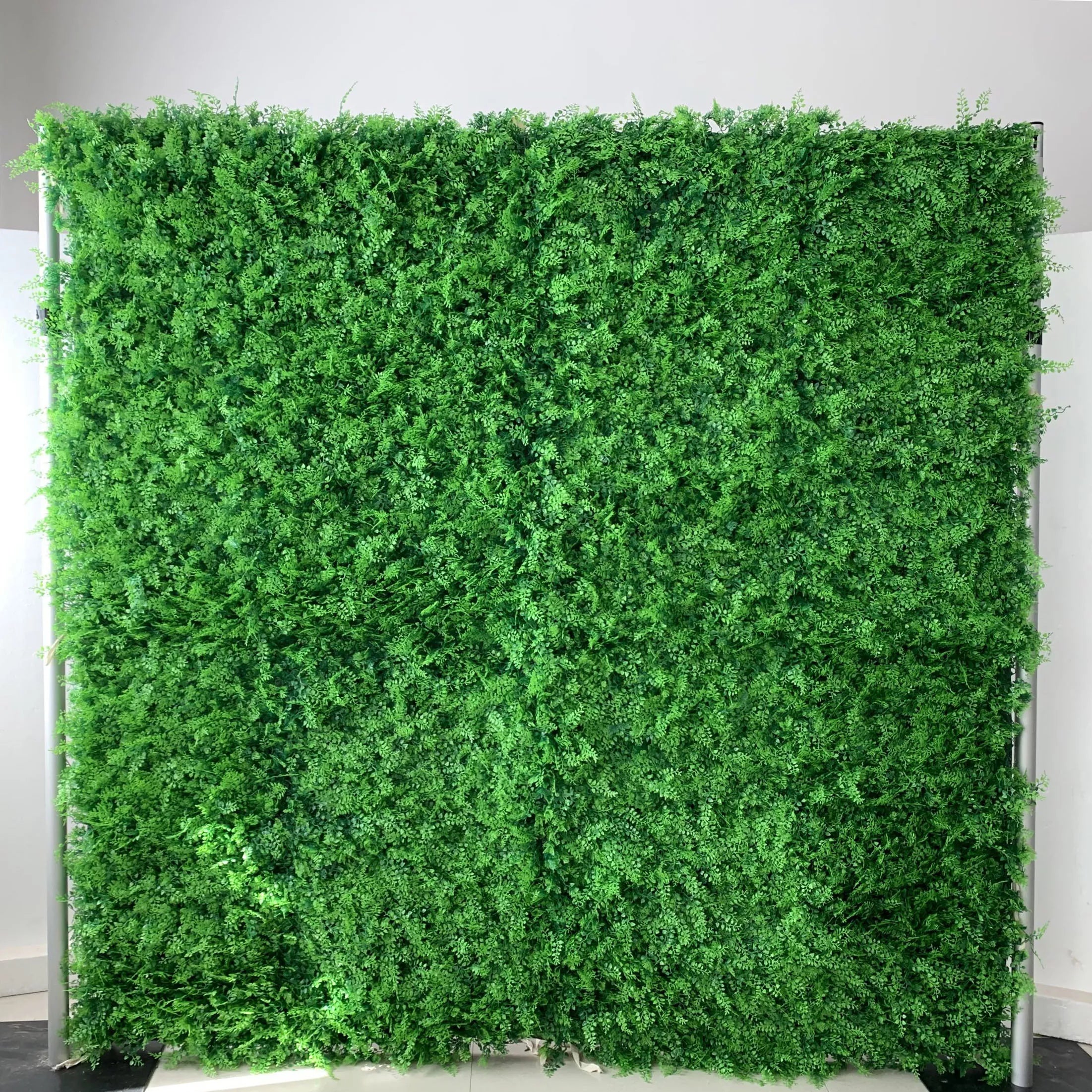 Valar Flowers Roll Up Fabric Artificial Vivid Green Grass Wall Wedding Backdrop, Floral Party Decor, Event Photography-VF-086-2