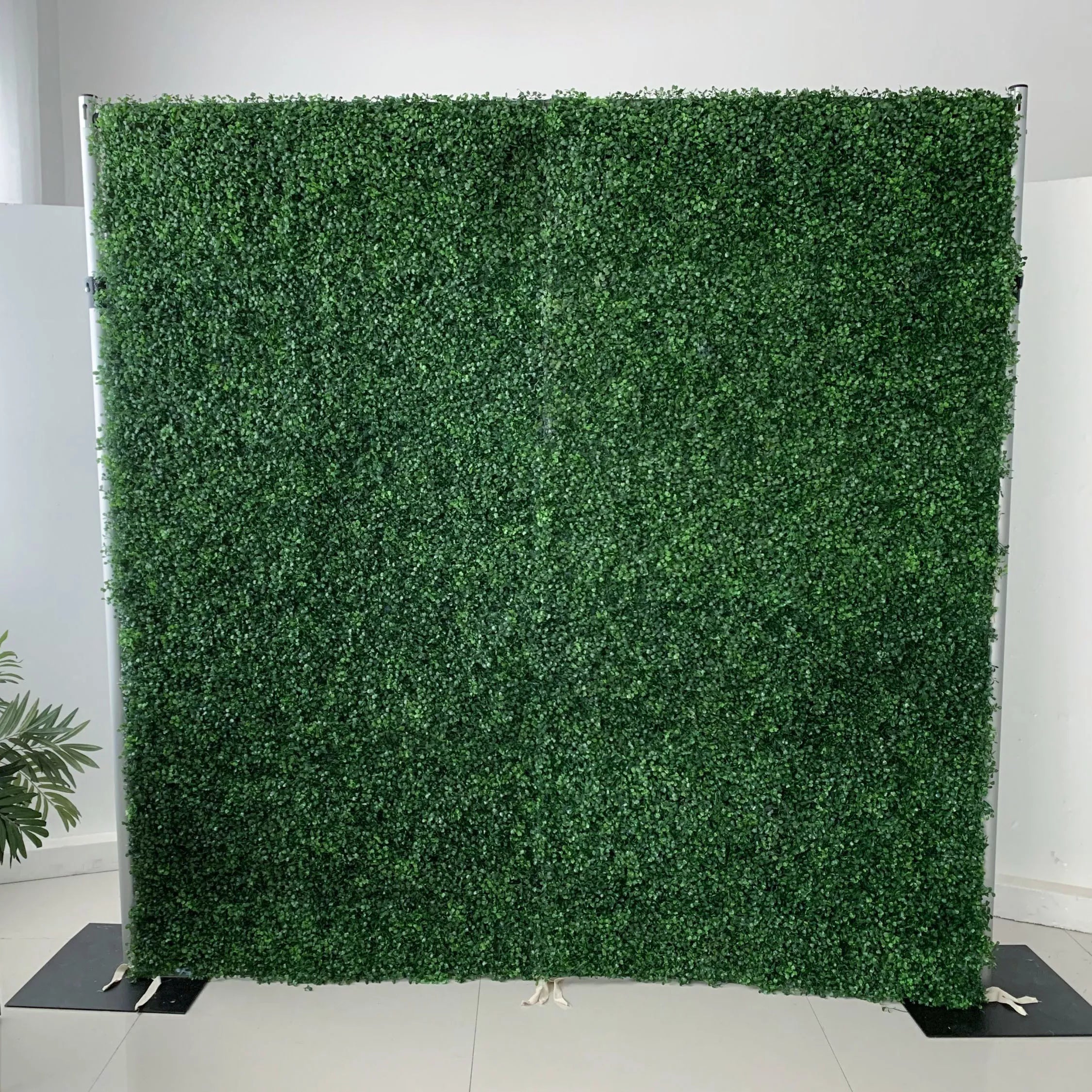 Valar Flowers Roll Up Fabric Artificial Green Grass Wall Wedding Backdrop, Floral Party Decor, Event Photography-VF-086