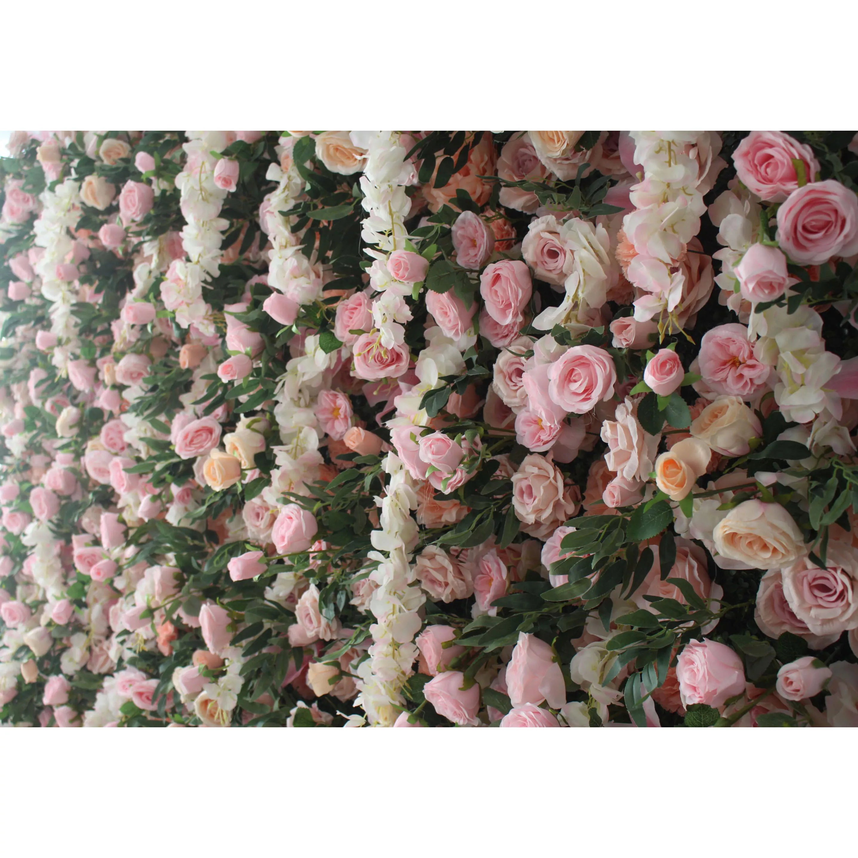 Fleurs Valar enroulables en tissu, mur de fleurs artificielles, toile de fond de mariage, décor de fête florale, photographie d'événement-VF-125 